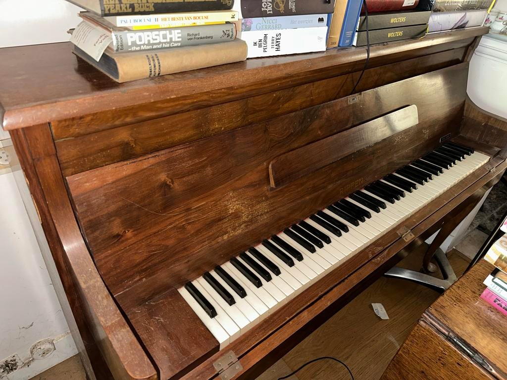 Rippen Piano - Klassiek Houten Model, Muziek en Instrumenten, Piano's, Ophalen, Gebruikt, Bruin, Piano