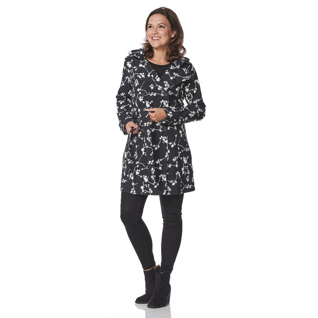Happy Rain Days Trenchcoat Napels, zwart/blauw maat XL, Blauw, Happy Rain Days, Maat 42/44 (L), Ophalen of Verzenden