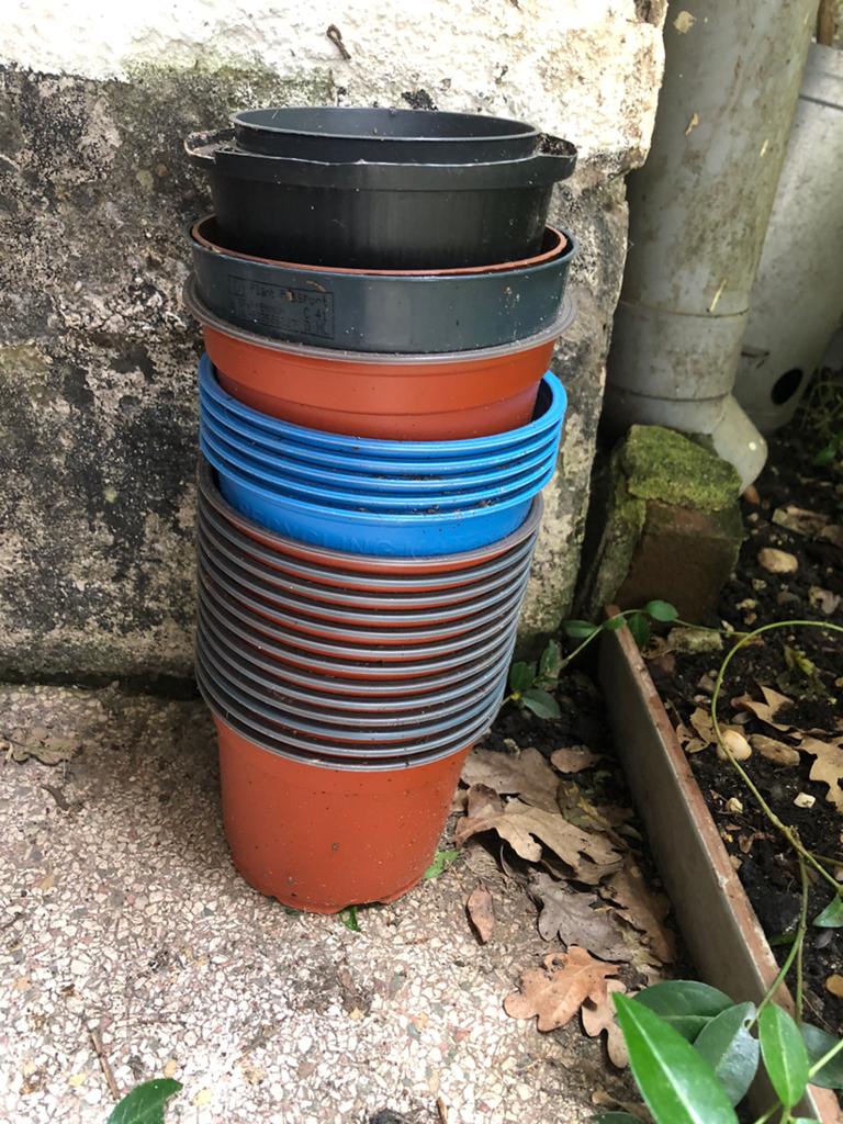 Gratis plastic bloempotten plantenpotten kweek, Ophalen, Gebruikt, Overige typen