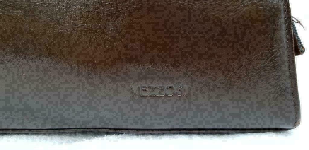 VEZZOSI bruin lederen handtas zeer fraai (H009), -, Ophalen of Verzenden, Zo goed als nieuw, -