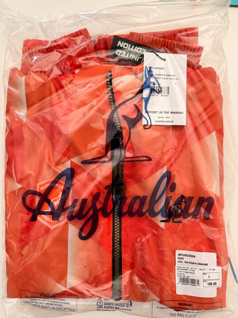 Australian Limited Edition Jas Oranje Maat L Nieuw, Kleding | Heren, Ophalen of Verzenden, Nieuw, Maat 52/54 (L), Oranje