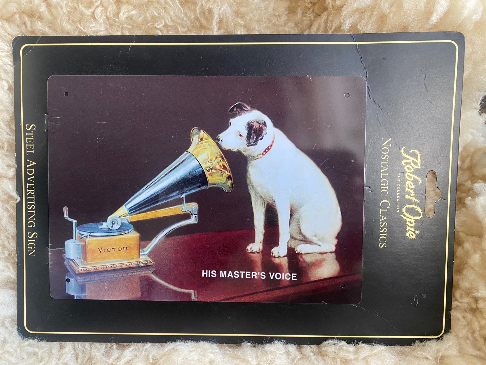 Vintage reclamebord van de “Robert Opie Collection”, Verzamelen, Ophalen of Verzenden, Zo goed als nieuw, Reclamebord