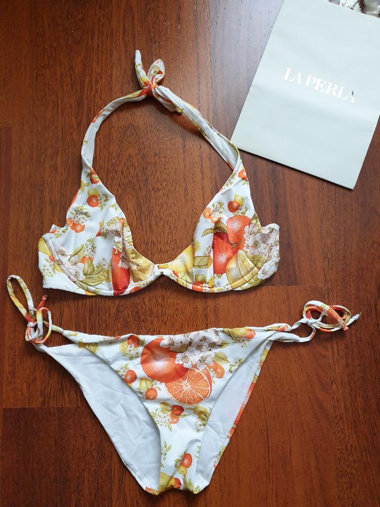 La Perla - witte fruitige bikini - maat Cup C M/L, La Perla, Wit, Nieuw, Ophalen of Verzenden