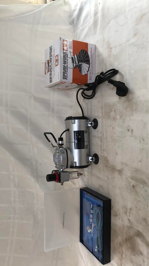 Airbrush set Compressor spuitset workstandaard, Ophalen of Verzenden, Nieuw