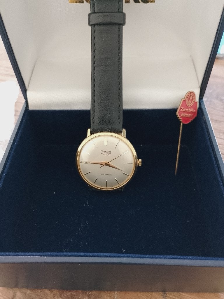 Zentra Royal automatic, Sieraden, Tassen en Uiterlijk, Horloges | Antiek, Overige merken, Overige materialen, Met bandje, Verzenden
