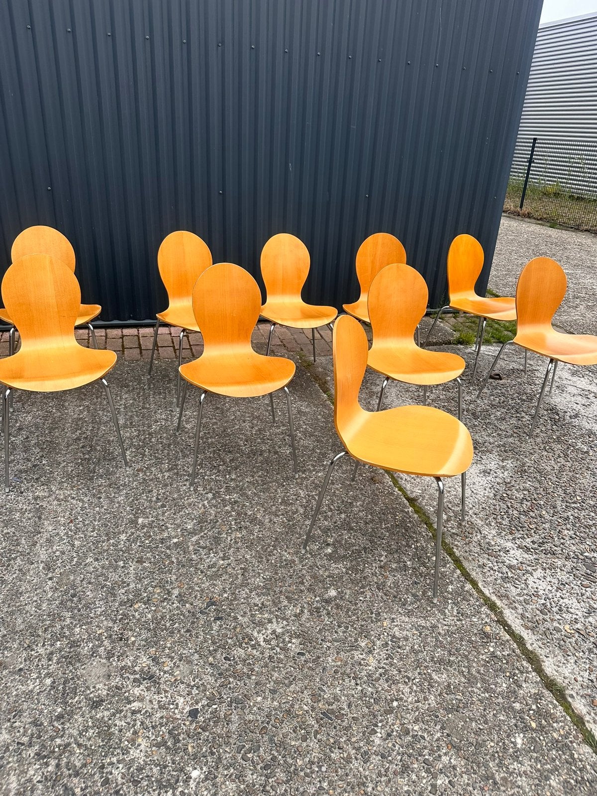 10 stuks Vintage knoll stoelen partij design, Ophalen, Gebruikt, C, X