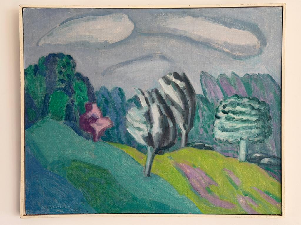 Johan Haanstra - Olieverfschilderij - Limburgs Landschap, Antiek en Kunst, Ophalen