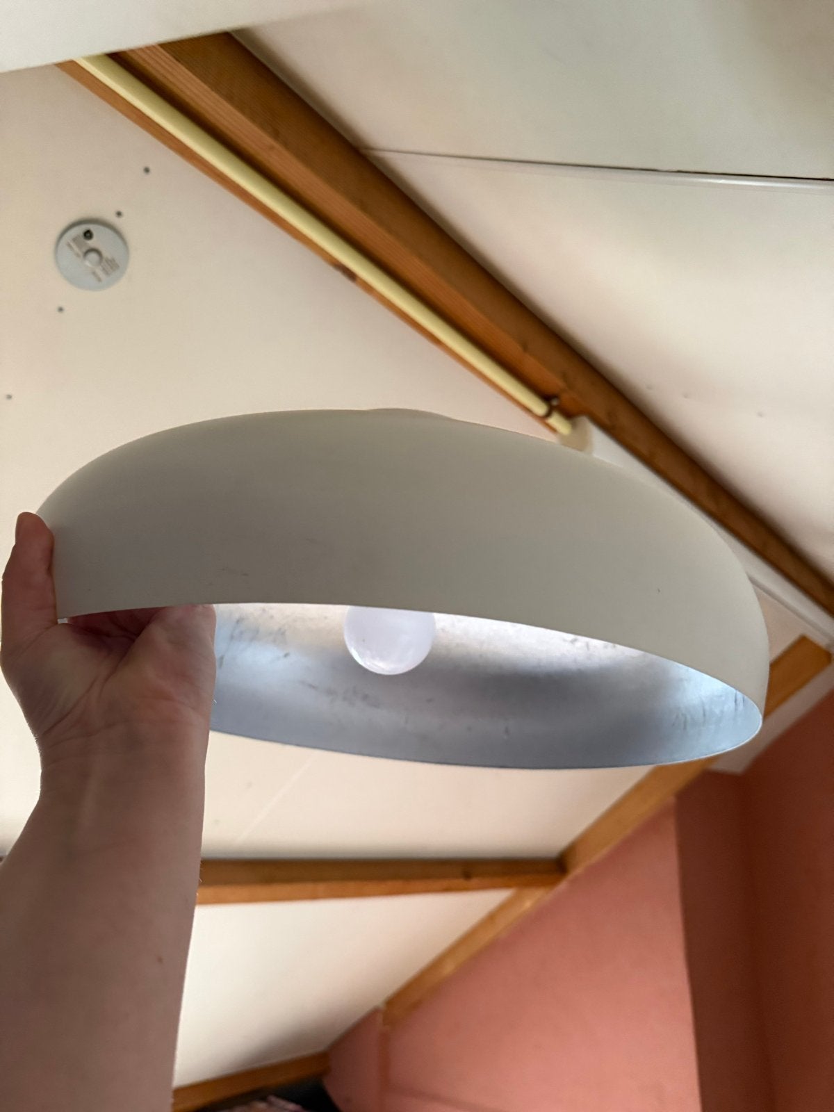 Witte Plafondlamp - Modern Design, Ophalen, Modern, Zo goed als nieuw, Wit
