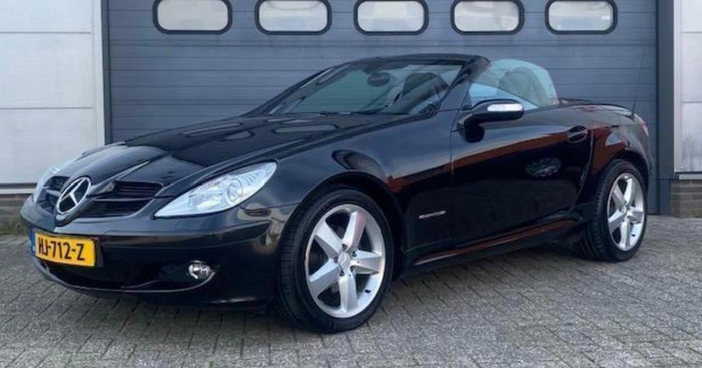 Mercedes-Benz SLK 1.8 Slk200 Kompr Roadster AUT 2006 Zwart, Auto's, Mercedes-Benz, Automaat, Achterwielaandrijving, 4 cilinders
