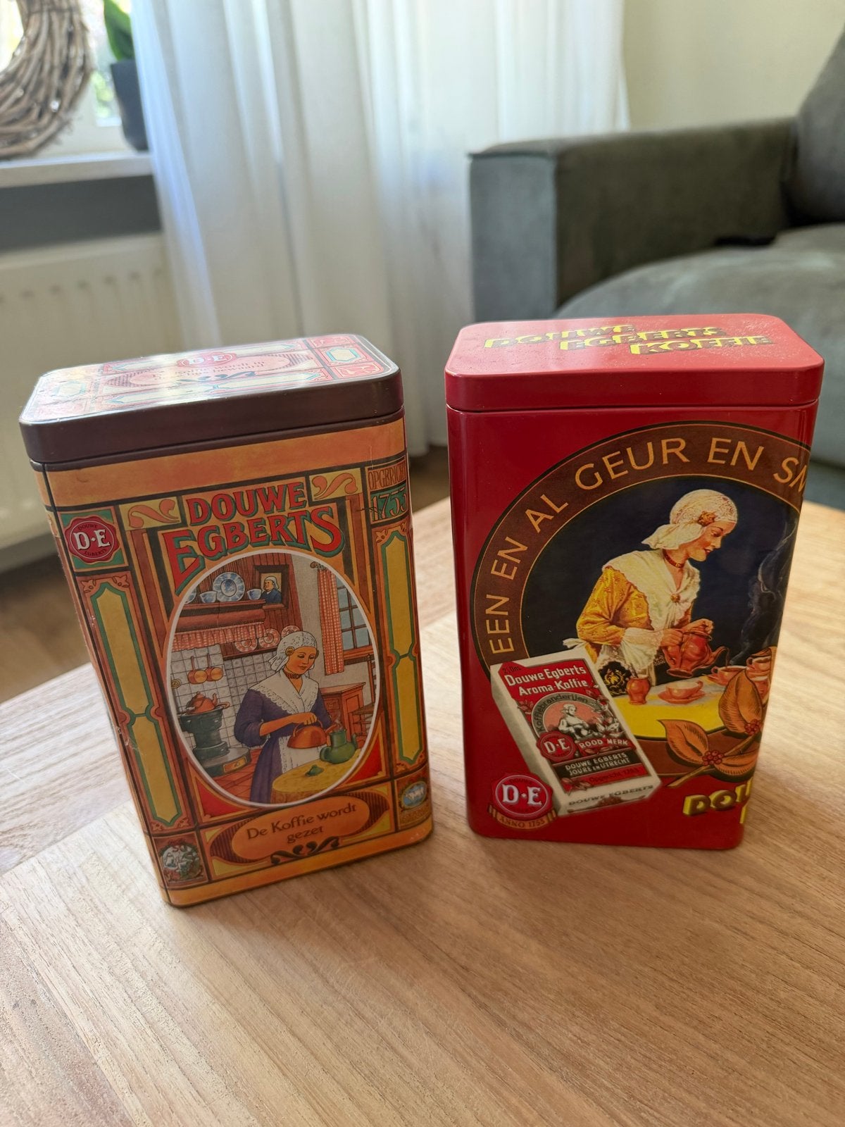 Douwe Egberts Vintage Koffieblikken, Verzamelen, Blikken, Ophalen of Verzenden, Gebruikt, Koffie, Douwe Egberts