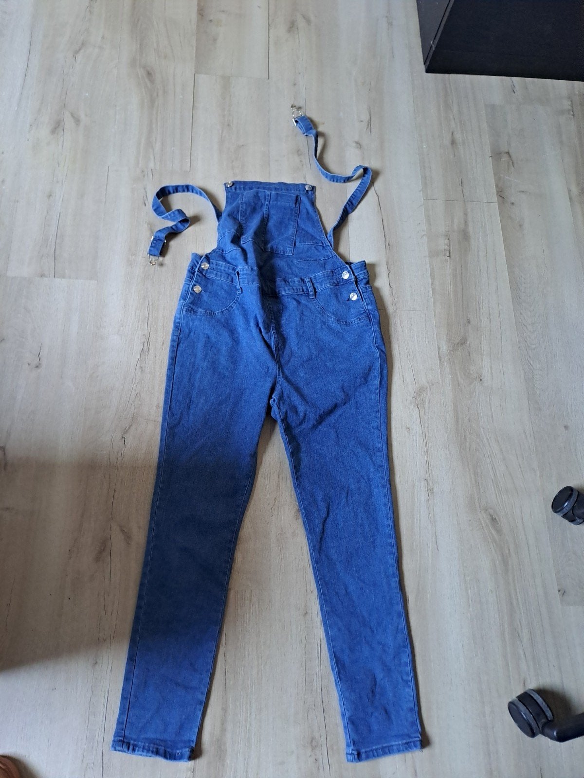 Zwangerschap tuinbroek maat L, Kleding | Dames, Ophalen, Blauw, Maat 42/44 (L), Gedragen