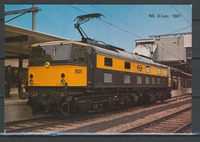 NS E-Loc 1501 Foto-Ansichtkaart Trein t-166 jdu, Verzamelen, Ophalen of Verzenden, Zo goed als nieuw, Trein, Kaart of Prent
