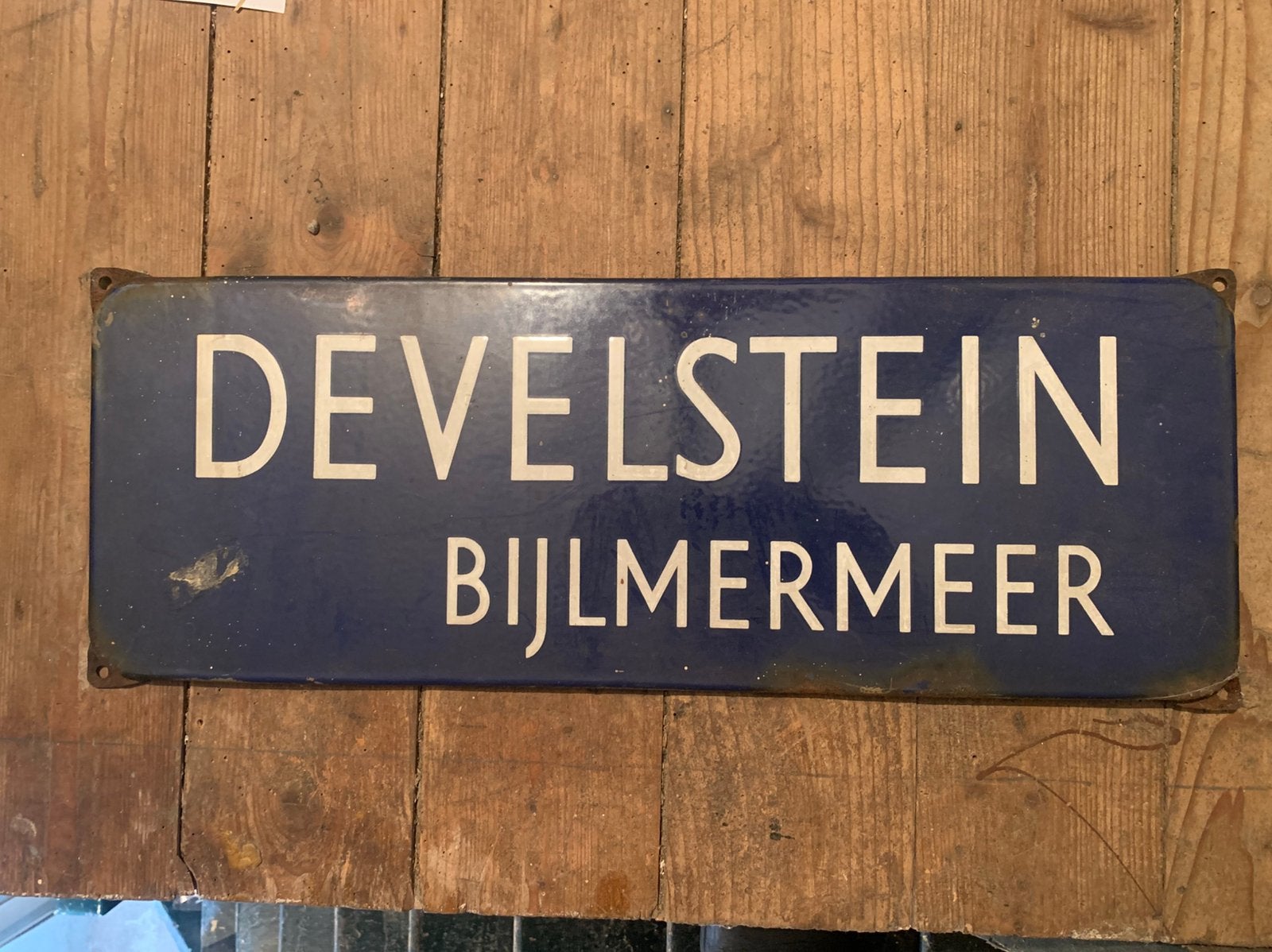 Emaille bord. Develstein. Bijlmermeer., Ophalen of Verzenden