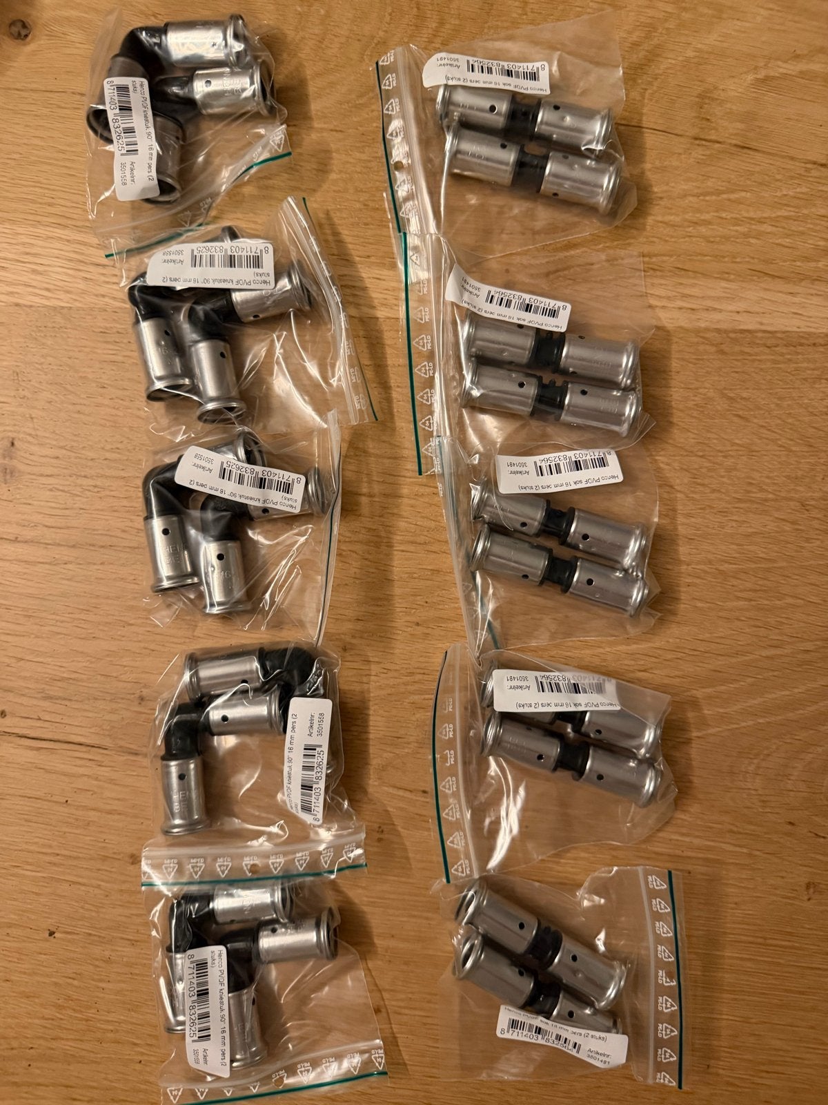 Henco persfittingen 16 mm – 20 stuks nieuw, Ophalen of Verzenden, Nieuw, Overige typen