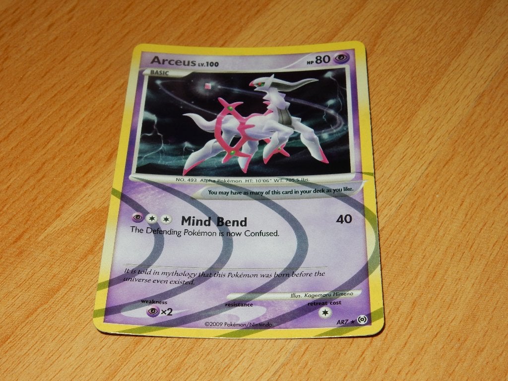 Arceus AR7 Holo sterretje kaart - Platinum Arceus, te koop., Ophalen of Verzenden, Zo goed als nieuw, Losse kaart