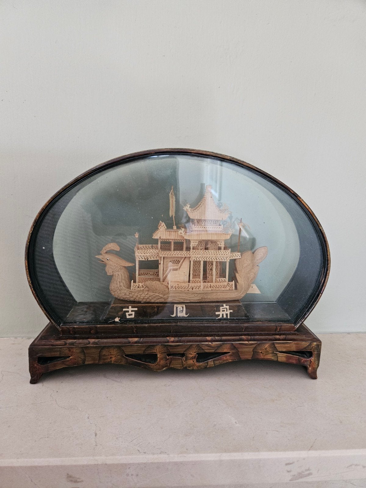 Antiek Feniks-boot handgesneden Chinees kunstwerk, Ophalen of Verzenden