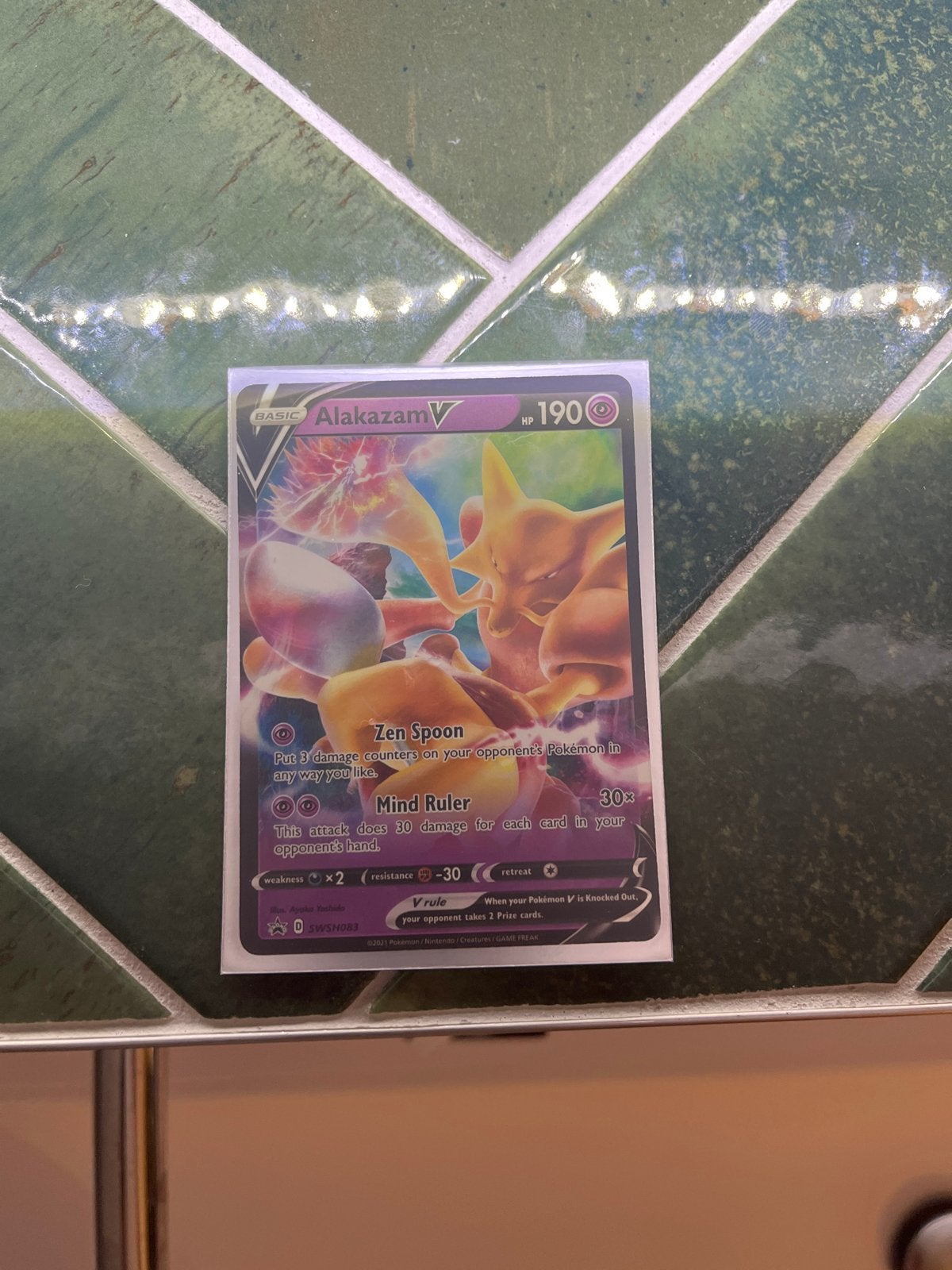 Pokémon Kaart Alakazam V - Zo goed als nieuw, Ophalen of Verzenden, Zo goed als nieuw, Losse kaart