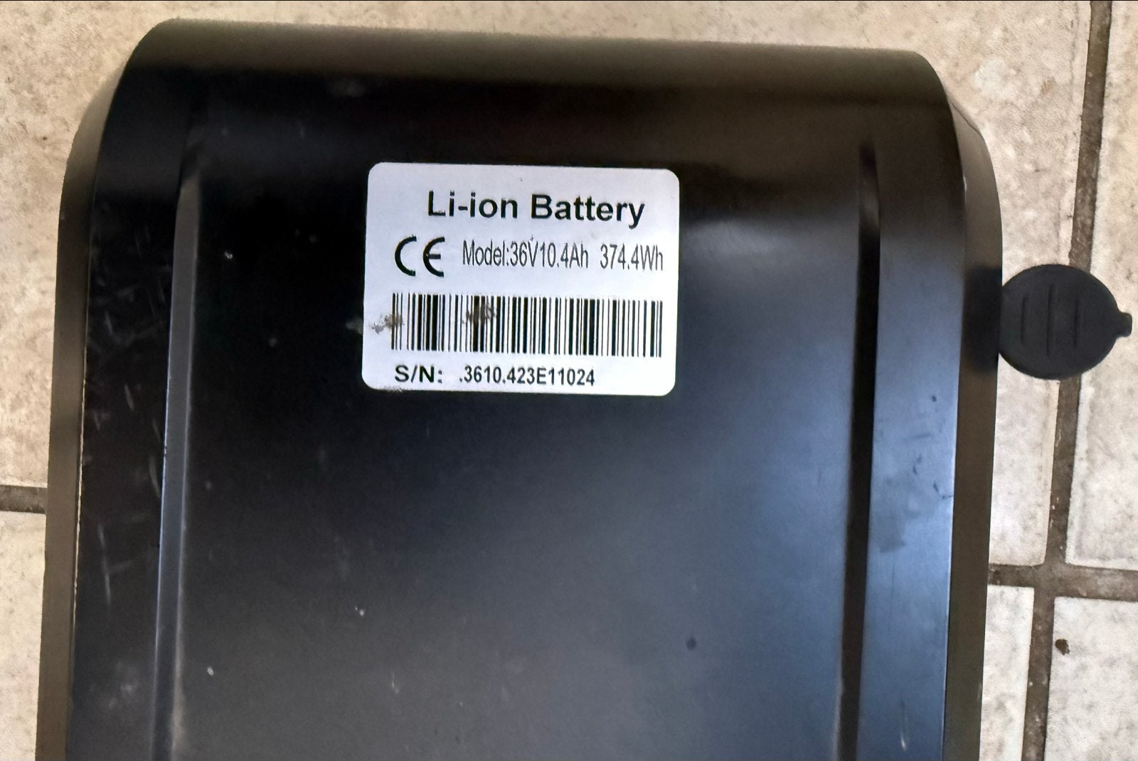 Li-ion E-bike Accu 36V 10.4Ah 374.4Wh (Lader optioneel), Gebruikt