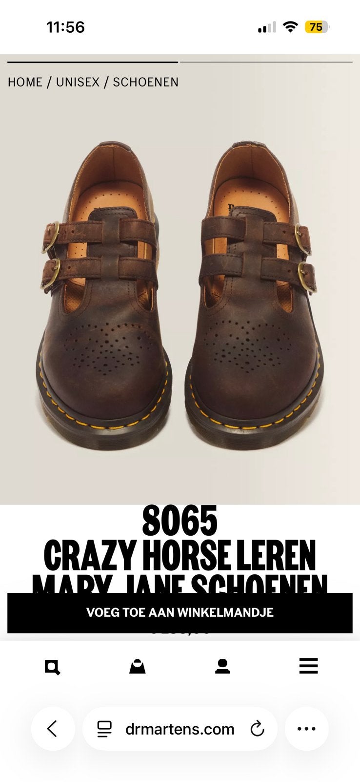Nieuwe mary jane dr martens crazy horse, Ophalen of Verzenden, Zo goed als nieuw, Zwart, Boots