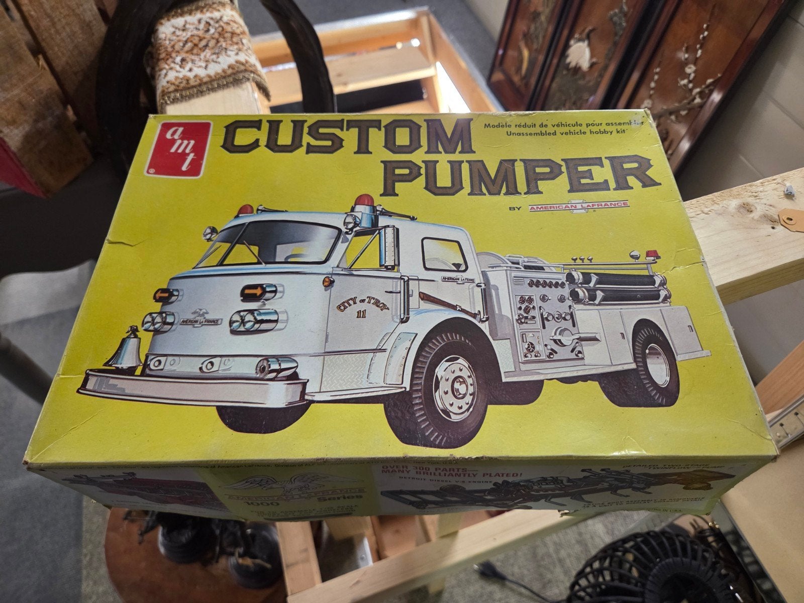 Vintage AMT Custom Pumper American LaFrance Modelbouw, Gebruikt, Groter dan 1:32, Truck, Ophalen