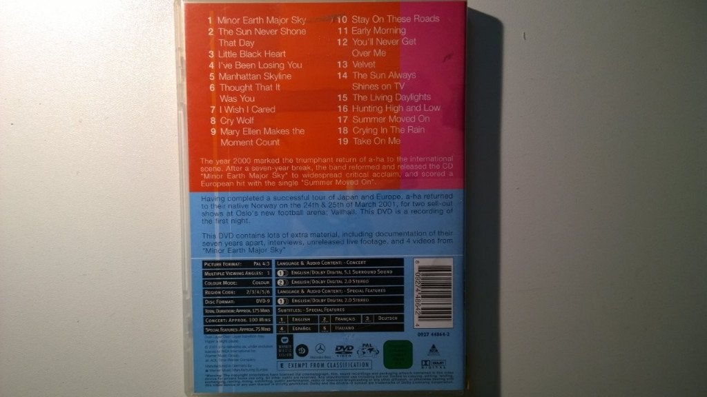 A-ha - Homecoming Live At Vallhall (DVD), Alle leeftijden, Ophalen of Verzenden, Zo goed als nieuw