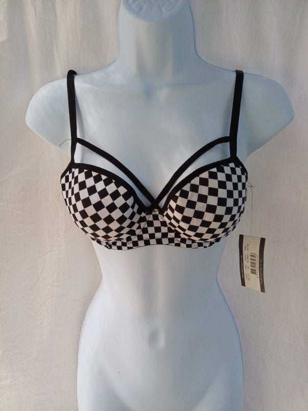 Gave zwart-wit geblokte BH NIEUW mt 70C merk Sapph, ., Zwart, Ophalen of Verzenden, BH