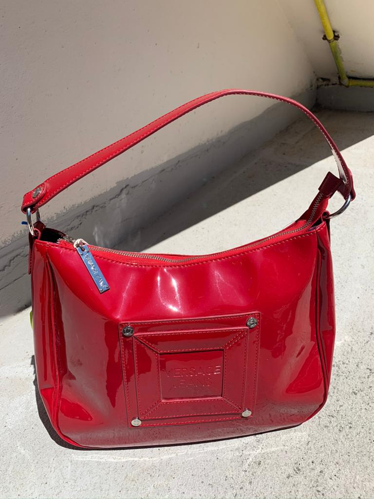 Prachtige originele Versace damestas, Sieraden, Tassen en Uiterlijk, Tassen | Damestassen, Ophalen of Verzenden, Nieuw, Rood, Handtas