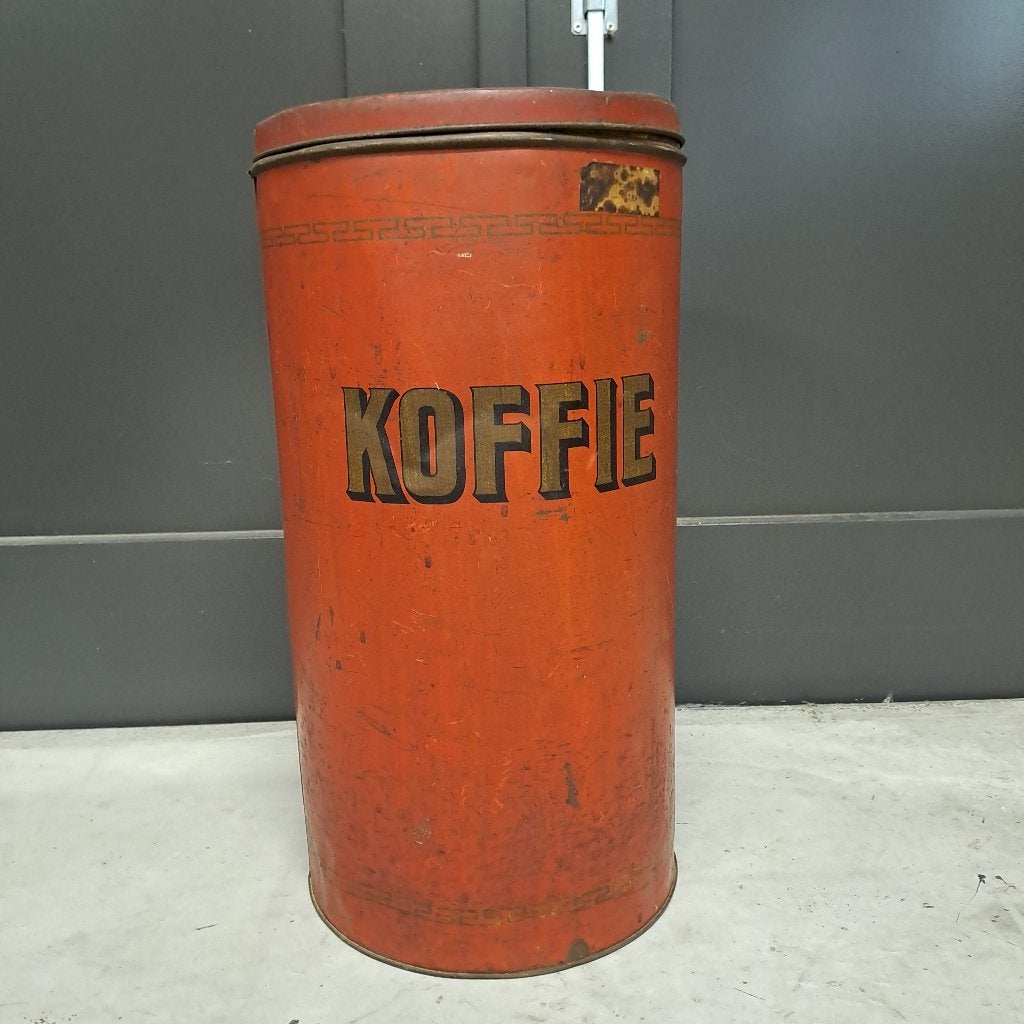 groot vintage koffie blik 50 cm, Ophalen of Verzenden, Gebruikt, Overige