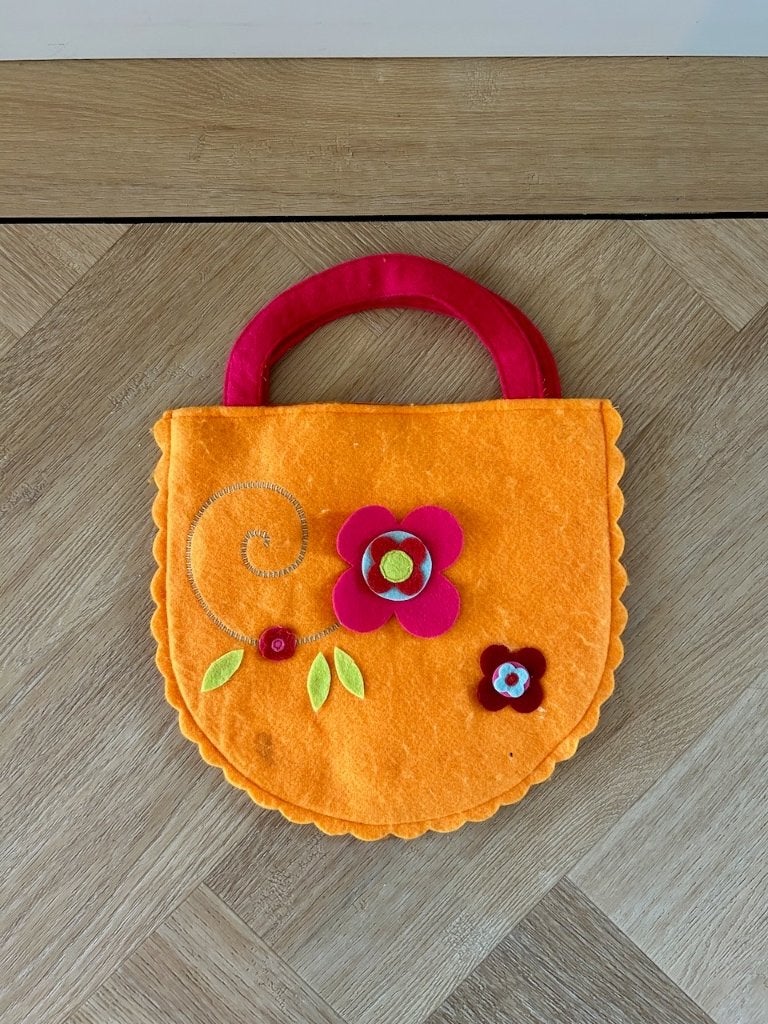 Z.g.a.n. Speelgoed / verkleed tasje van vilt, handtas, Ophalen of Verzenden, Zo goed als nieuw, 110 t/m 116, Meisje