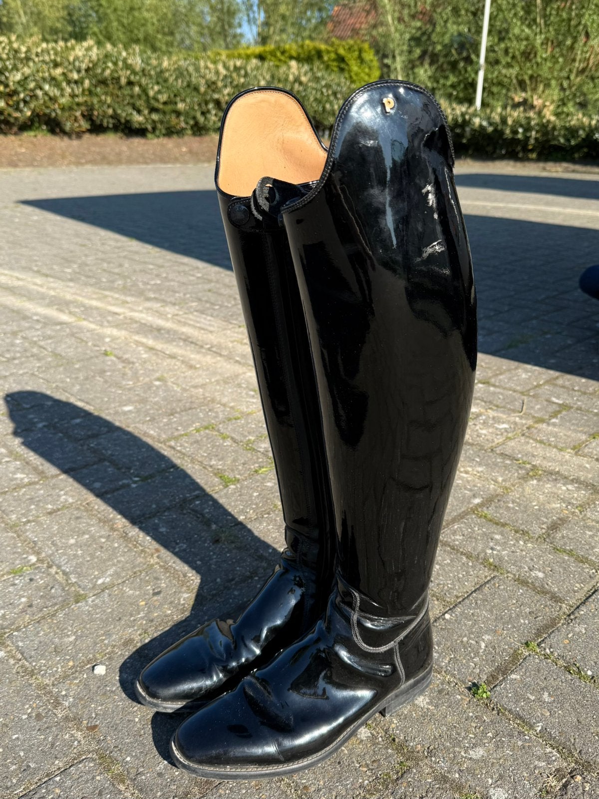 Lakleren Petrie Rijlaarzen, Dieren en Toebehoren, Ophalen of Verzenden, Zo goed als nieuw, Dressuur, Schoeisel