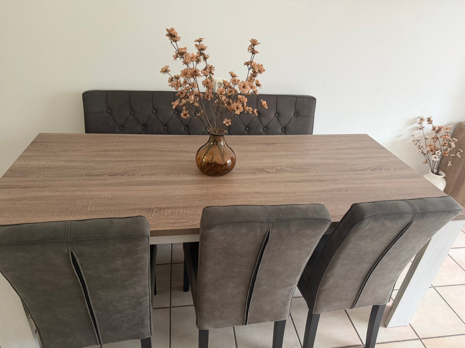 Eet tafel inclussief stoelen, Ophalen, Zo goed als nieuw, 4 tot 6 stoelen