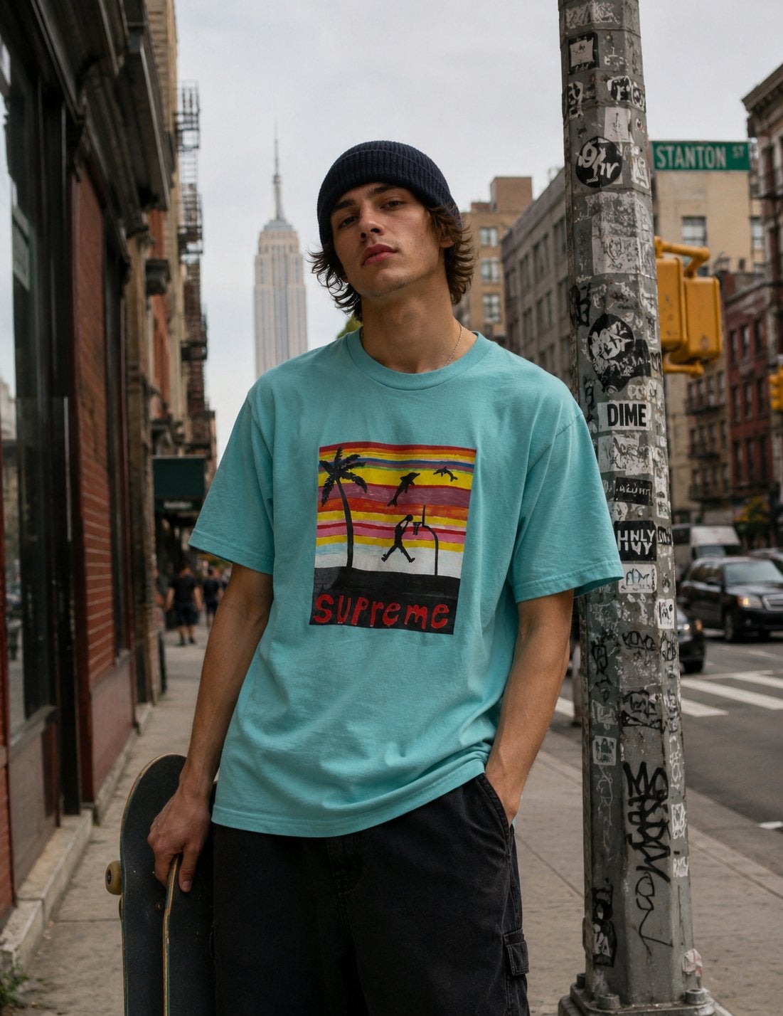 Supreme summer t-shirt, Ophalen of Verzenden, Zo goed als nieuw, Maat 48/50 (M), Blauw