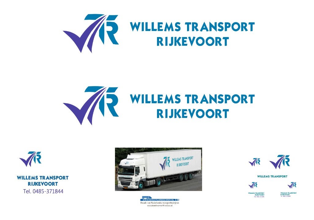 Vrachtauto decal 1:50 Willems transport Rijkevoort, Verzenden, Nieuw, Bus of Vrachtwagen, Overige merken