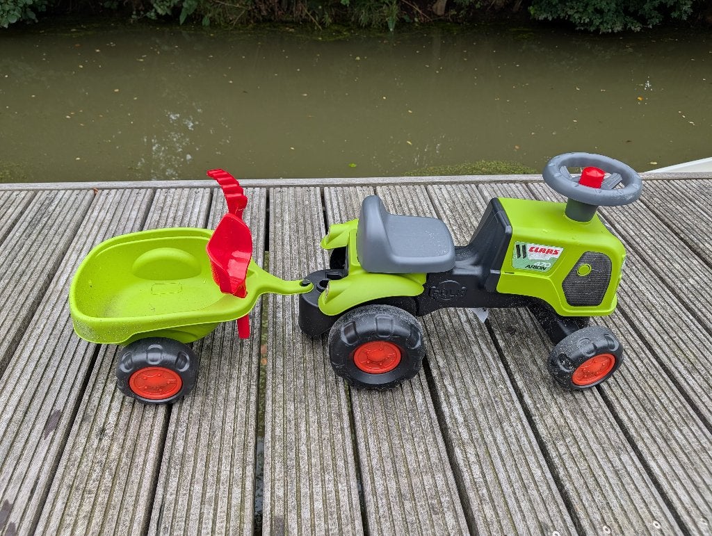 Looptractor Claas met aanhanger, Ophalen, Gebruikt