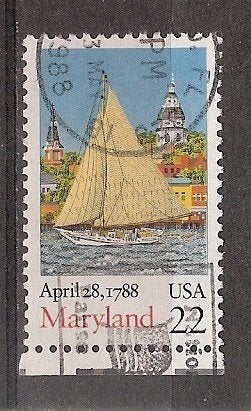 USA, Maryland, 200 jaar, 1988., Ophalen of Verzenden, Gestempeld, Noord-Amerika