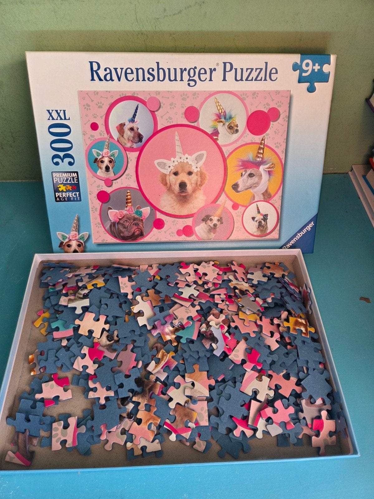 Ravensburger XXL Puzzel 300 stukjes - Eenhoorn Honden, Ophalen of Verzenden, Meer dan 50 stukjes, Zo goed als nieuw, 6 jaar of ouder