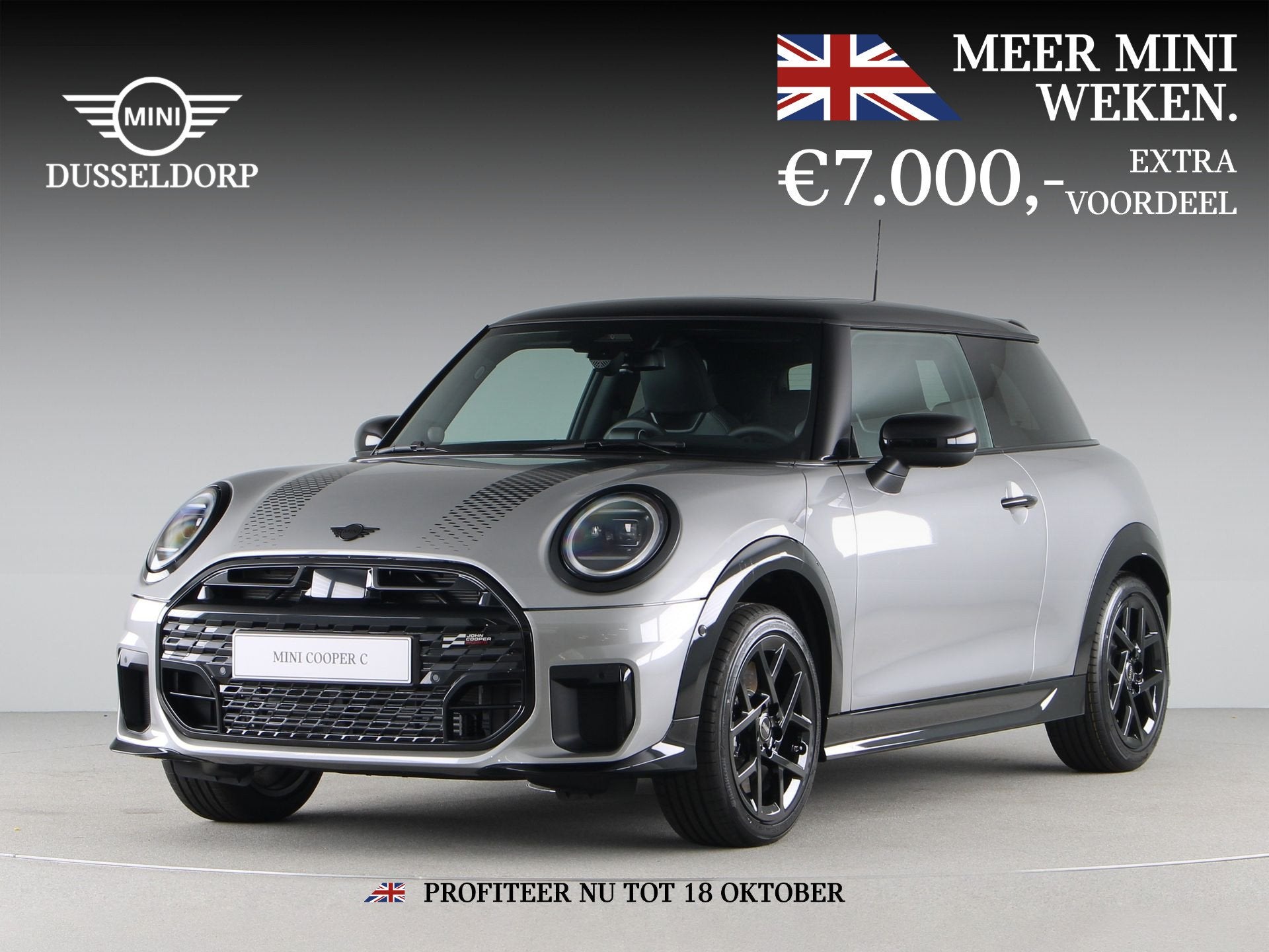 MINI Cooper C John Cooper Works Pakket M PRIVATE LEASE EUR 5, Auto's, Zwart, 156 pk, Bedrijf, Nieuw
