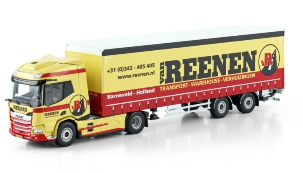 WSI DAF XD + BOX TRAILER - VAN REENEN, Hobby en Vrije tijd, Modelauto's | 1:50, ., Nieuw, Ophalen of Verzenden, Bus of Vrachtwagen