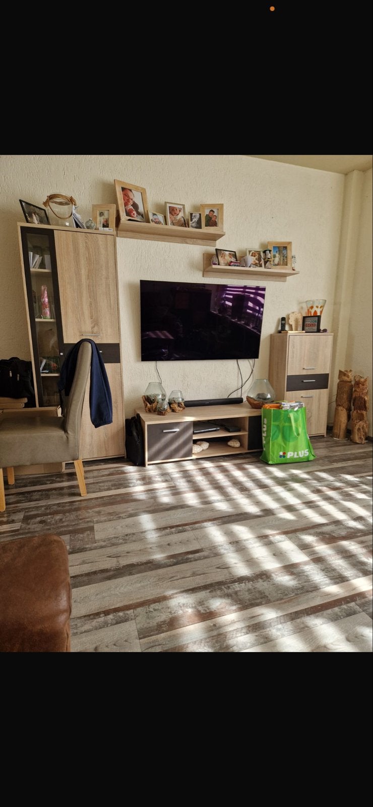 TV-meubelset met opbergkast en planken, Ophalen, Gebruikt, 200 cm of meer, 150 tot 200 cm