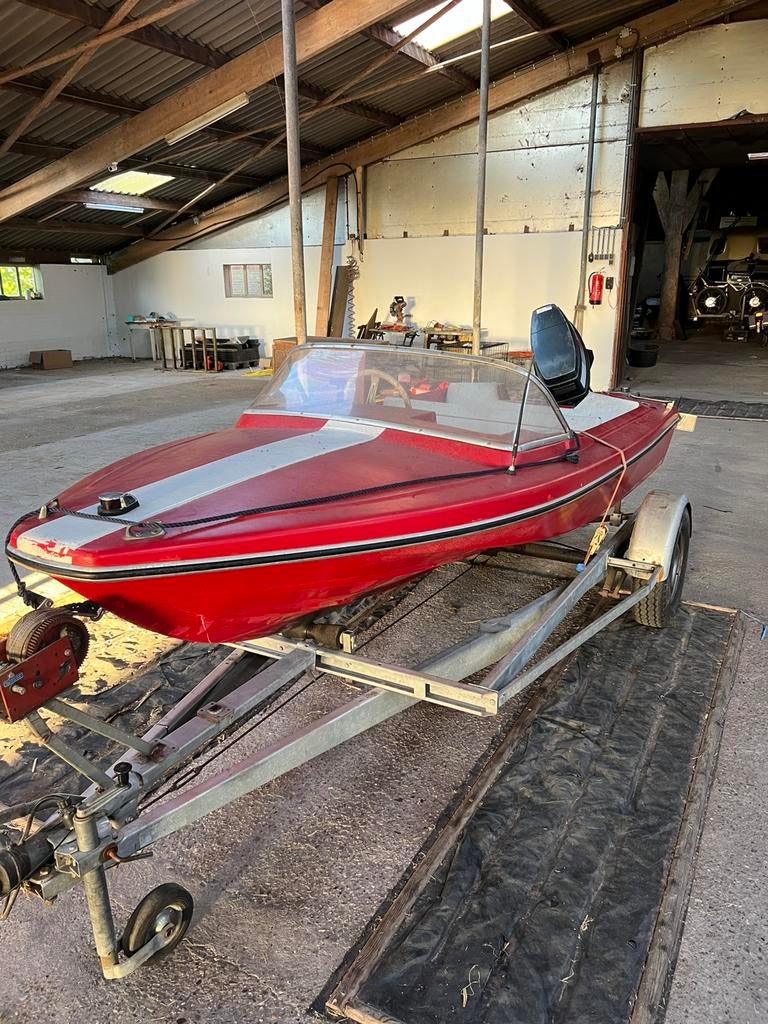 VEGA speedboot 40 pk YAMAHA met trailer, Ophalen, Gebruikt, Minder dan 70 pk, Elektrische start