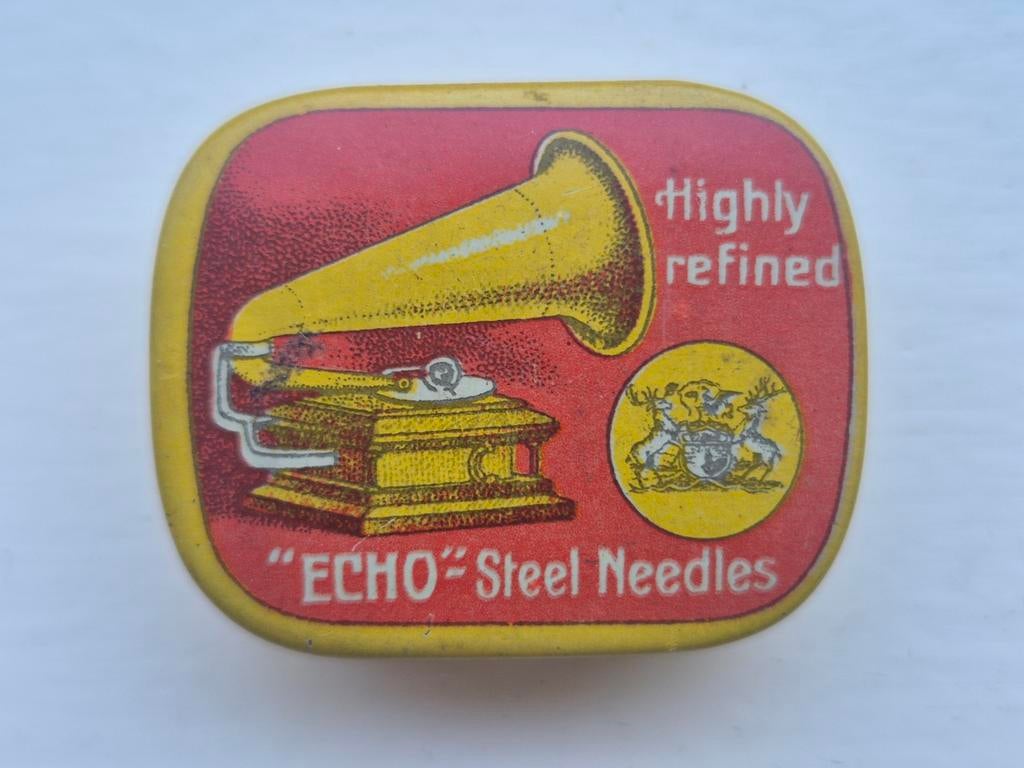 Grammofoon naalden blikje Echo steel needles vol, Verzamelen, Blikken, Ophalen of Verzenden, Overige