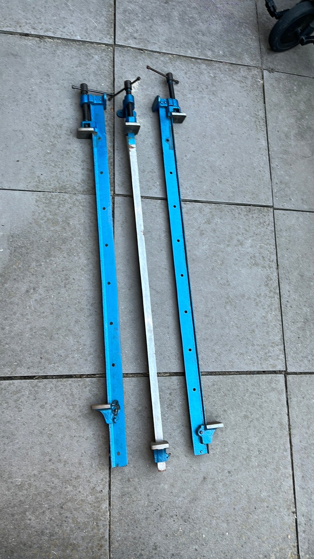 3 Lijmklemmen HBM machines - 106cm, Ophalen, Gebruikt, Klem, Overige merken