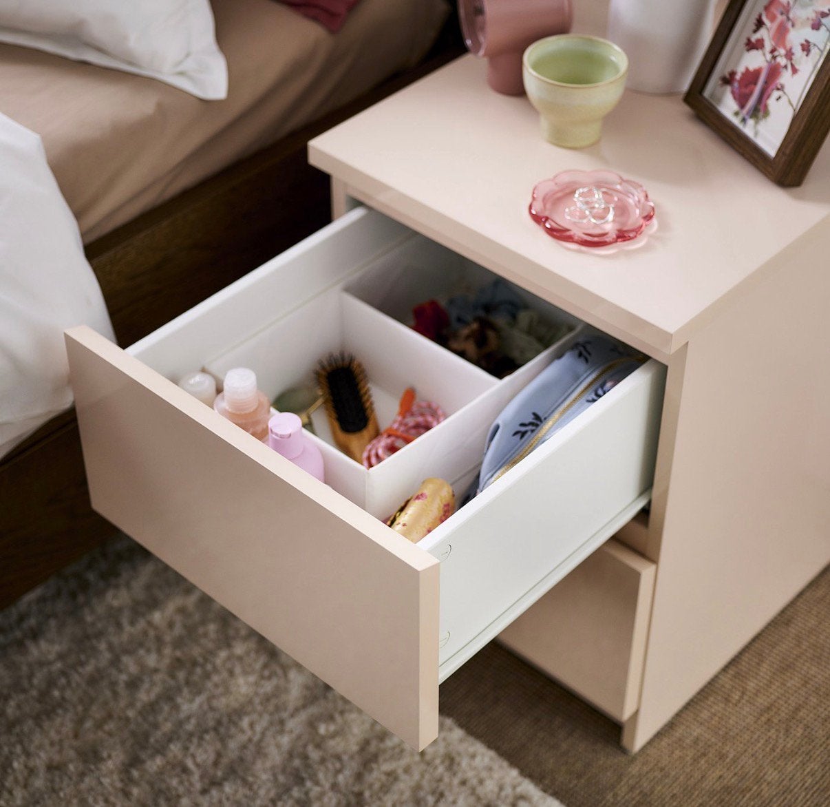 Ikea Malm ladekast, 2 lades, lichtoranje, 40x55cm, NIEUW., Minder dan 50 cm, 1 of 2 laden, Nieuw, Ophalen of Verzenden