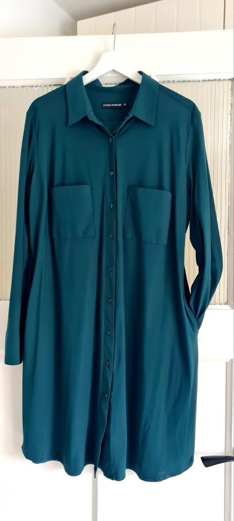 Tuniek/doorknoopjurk Studio Anneloes groen XL, Kleding | Dames, Ophalen of Verzenden, Zo goed als nieuw, Maat 46/48 (XL) of groter