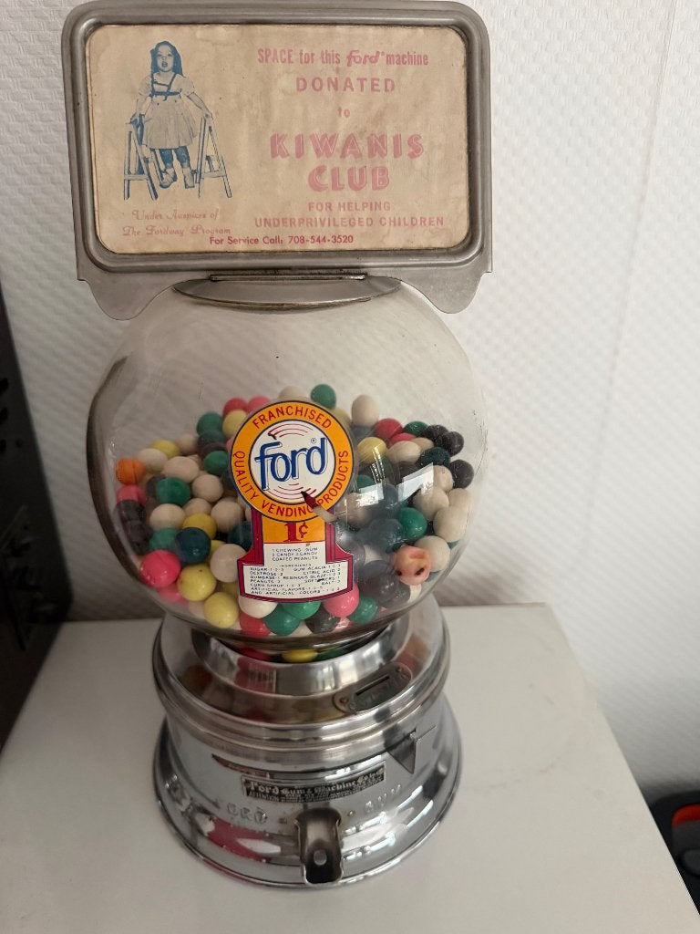 Vintage Ford kauwgomballen automaat, Ophalen of Verzenden, Huis en Inrichting