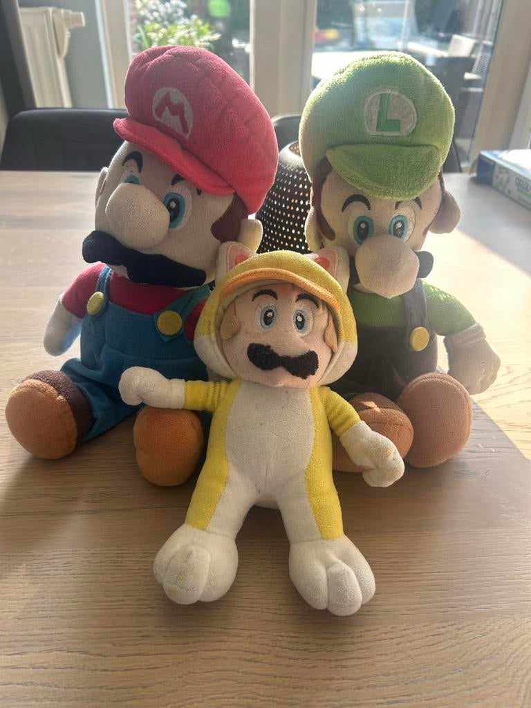 Super Mario, Luigi & Cat Mario knuffels - Gebruikt, Gebruikt, Overige typen, Ophalen of Verzenden, Nintendo