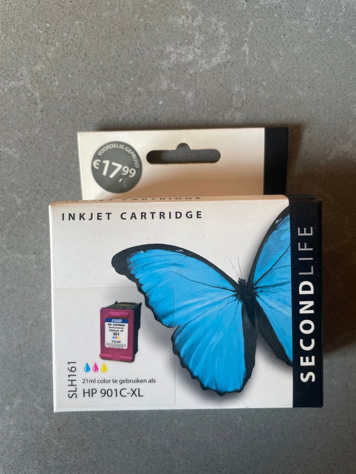 Secondlife Inktcartridge HP 901C-XL Kleur - Nieuw Geseald, Inkjetprinter, All-in-one, Ophalen of Verzenden, Nieuw