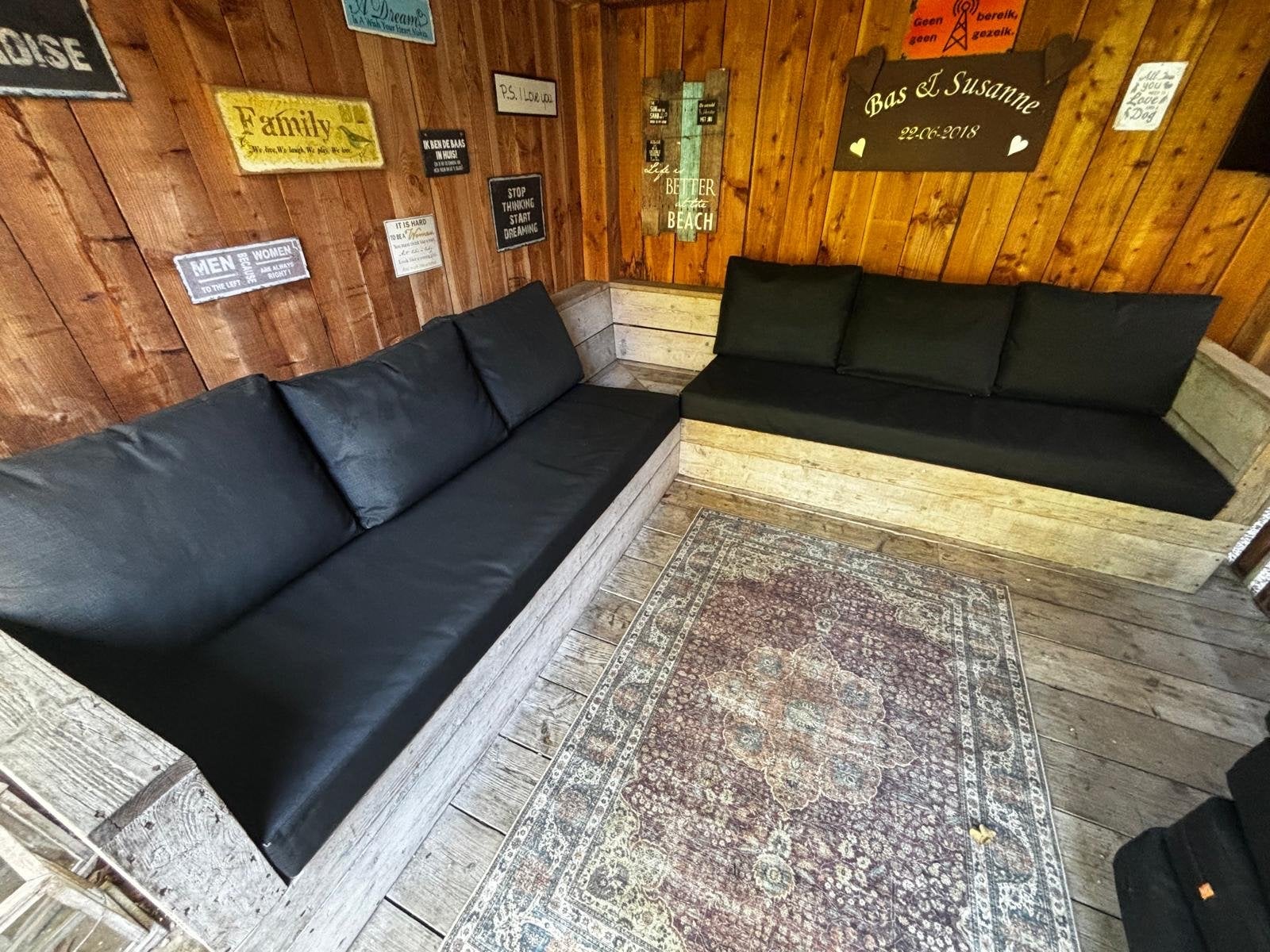 Comfortabele All Weather Kussens voor Buitenbank, Ophalen, Hoekbank, 300 cm of meer, 75 tot 100 cm