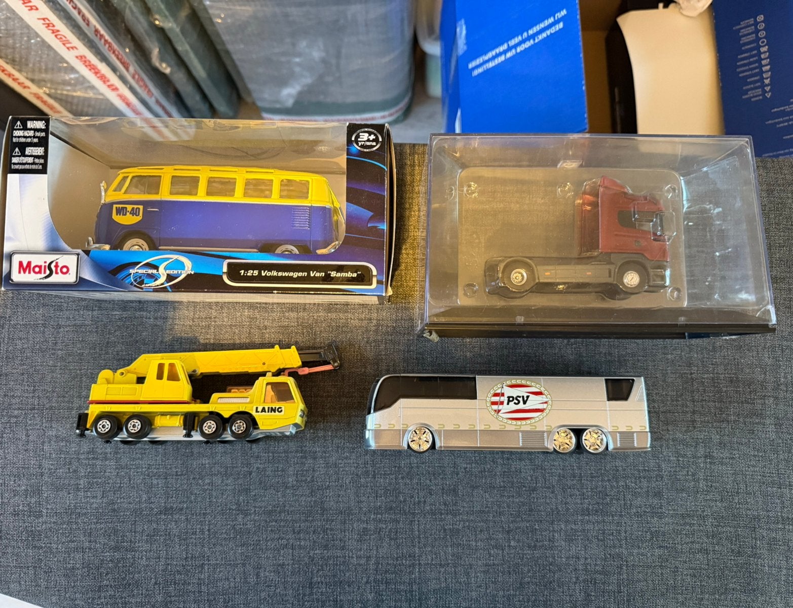 miniatuurvoertuigen – Scania, Matchbox, Maisto VW Samba,, Ophalen of Verzenden, Zo goed als nieuw, Bus of Vrachtwagen
