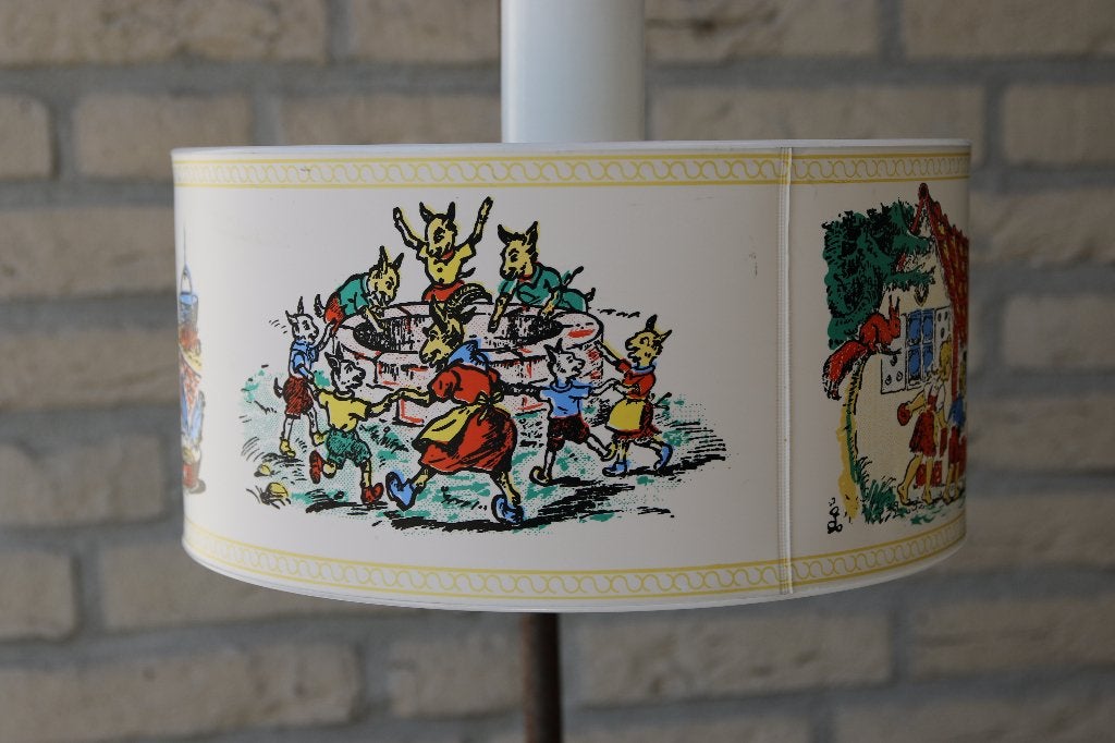 vintage sprookjes-hanglamp van kunststof, Ophalen of Verzenden, Gebruikt, Kunststof, E27 (groot)